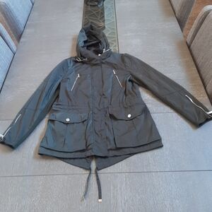 BCBGeneration Dark Gray Hooded Utility Jacket